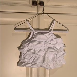 white ruffle Gymboree top